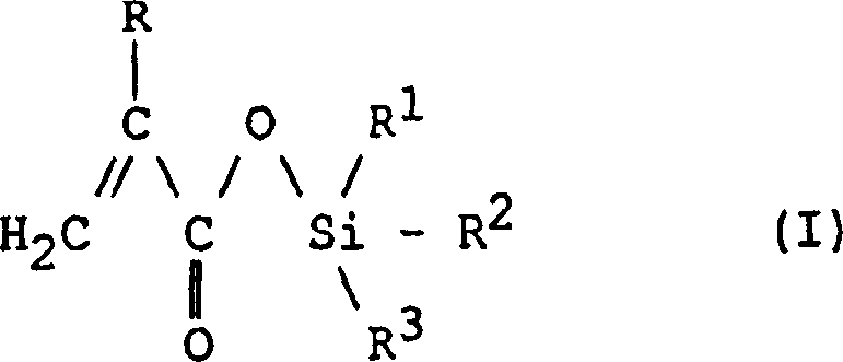 General chemical structure of (methyl) acrylic silane ester showing variable R groups for customization