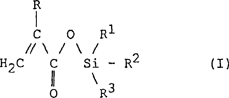 General chemical structure of silanized (meth)acrylate monomer used in marine coatings