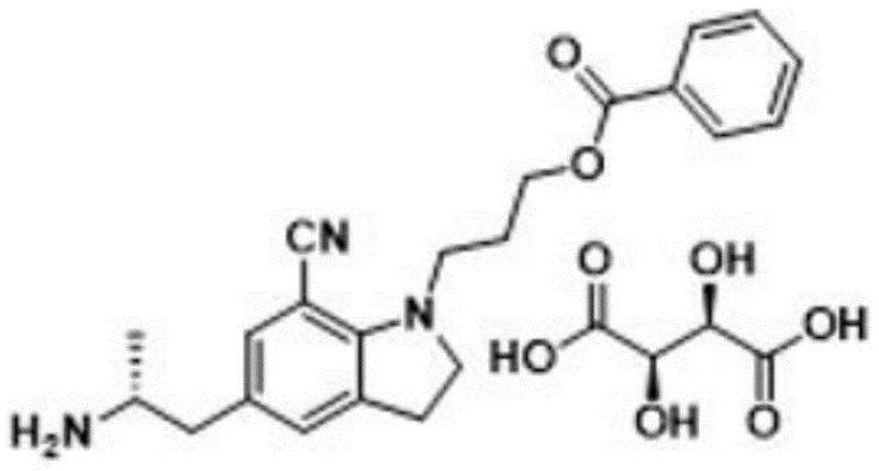 Synthetic route for Silodosin dehydrogenated impurity involving protection, oxidation, deprotection, and salt formation