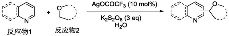 General reaction scheme for silver-catalyzed alpha-position C-C bond formation of ether compounds