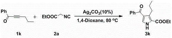 Specific example of silver-catalyzed pyrrole synthesis showing ketone tolerance