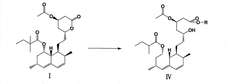 Novel synthesis of intermediate IV via selective alcoholysis of 4-acetyl simvastatin I preserving the acetyl group