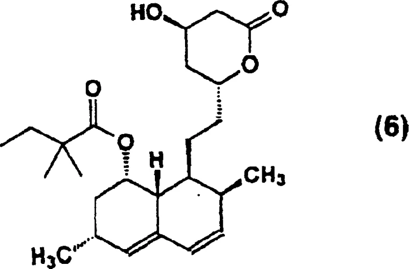 Chemical structure of Simvastatin (Formula 6), the final high-purity API product