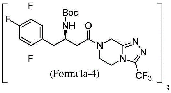 Deprotection of Formula-4 to yield Sitagliptin Free Base (Formula-6) avoiding ether impurities