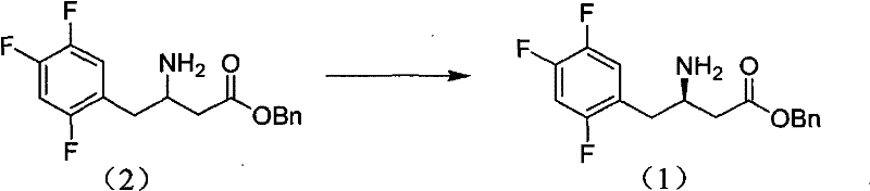 Synthetic route to racemic 3-amino-4-(2,4,5-trifluorophenyl)benzyl butyrate