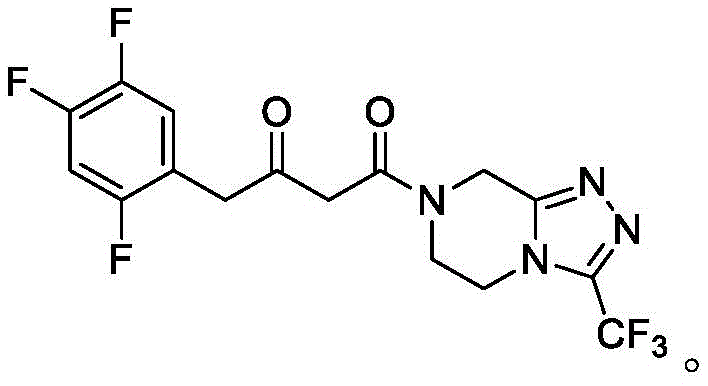 Chemical structure of Sitagliptin Ketone substrate
