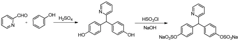 Prior art reaction scheme showing direct condensation of phenol and pyridine aldehyde with impurity formation issues