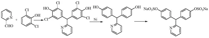 Comparison of alternative synthetic routes involving dichlorophenol and dechlorination steps
