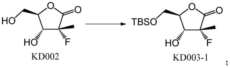 Selective protection of terminal hydroxyl group using TBSCl to form KD003-1