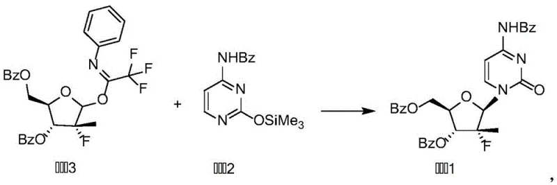Stereoselective coupling of Compound 3 and Compound 2 to form beta-glycoside Compound 1