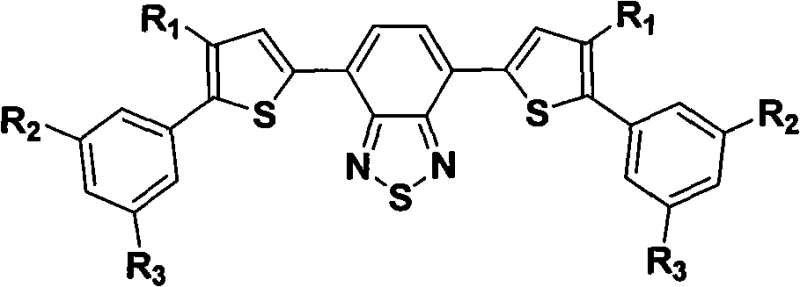 General chemical structure of the soluble electron-transporting electroluminescent material featuring a benzothiadiazole core