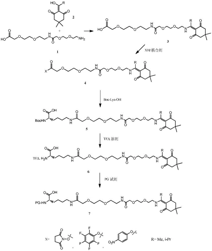 Synthetic route for preparing PG-Lys(AEEA-AEEA-K)-OH intermediate