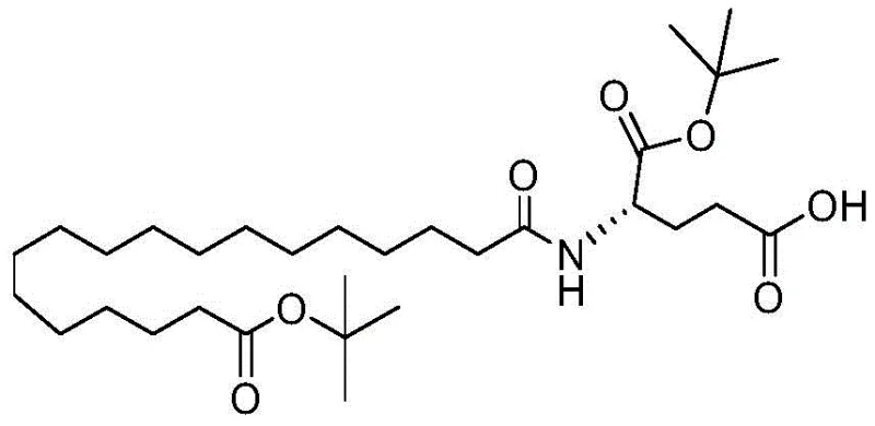 Structure of the octadecanedioic acid mono-tert-butyl ester-Glu-OtBu dipeptide fragment