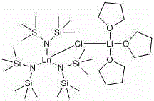 Chemical structure of the silicon-amino rare earth catalyst [(Me3Si)2N]3Ln(μ-Cl)Li(THF)3