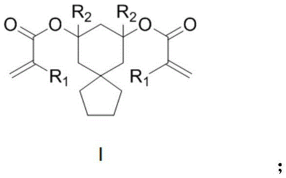 General structural formula of the spiro[2.5]decane-based photoresist resin monomer showing variable R1 and R2 groups