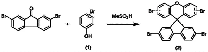 Synthesis of brominated spiro-core intermediate via acid-catalyzed condensation