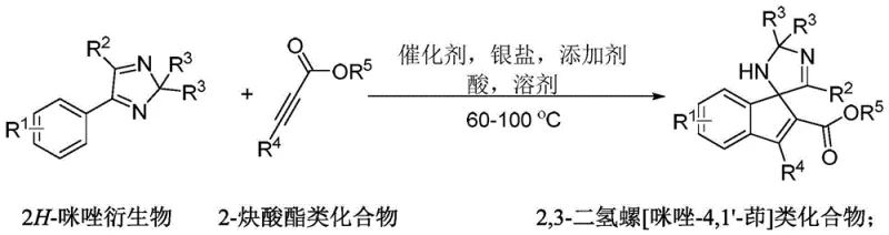 Reaction scheme showing the Ru-catalyzed cyclization of 2H-imidazole derivatives with 2-alkynoates