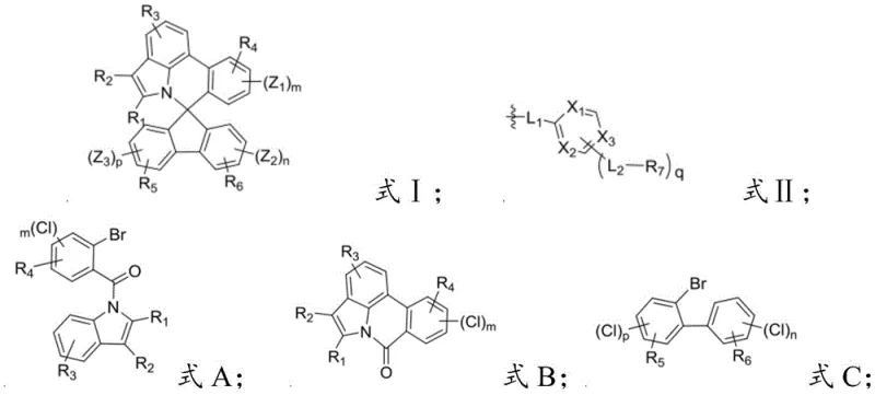 General synthetic route showing intermediates A through F leading to Formula I