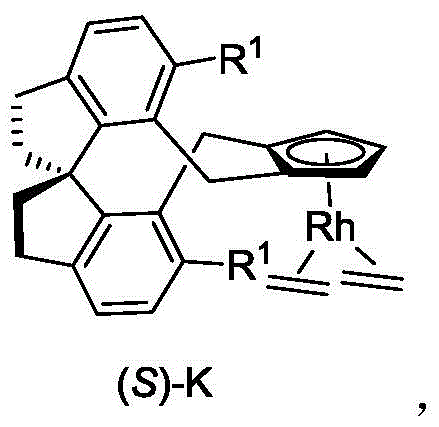 Chemical structure of the spirochiral rhodium complex catalyst (S)-K
