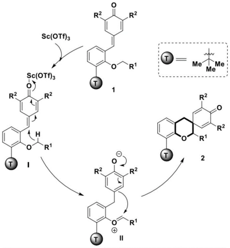 Catalytic mechanism showing intramolecular 1,5-hydrogen migration and zwitterionic intermediate formation