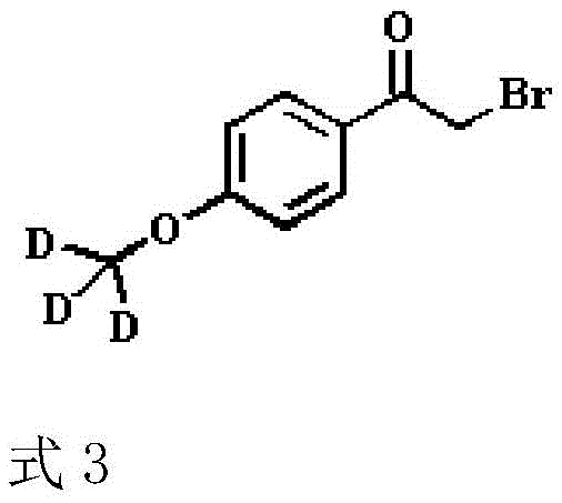 Chemical structure of deuterium-labeled bromo-p-methoxyacetophenone intermediate