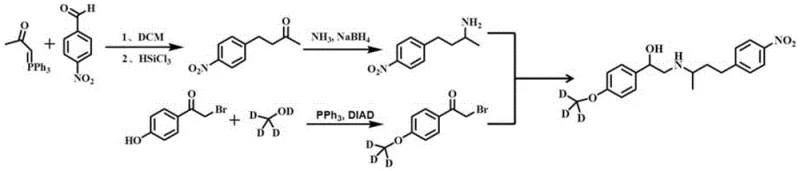 Complete four-step synthetic route for stable isotope labeled phenylethanolamine A