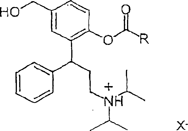 Formula I representing the stable salt structure of the 3,3-diphenylpropylamine derivative