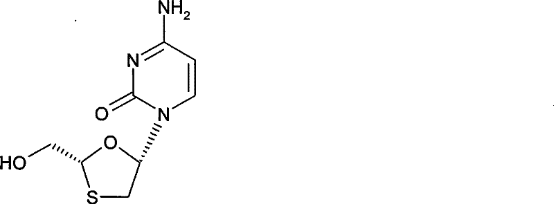 Chemical structure of Lamivudine showing the critical 2R,5S chiral centers