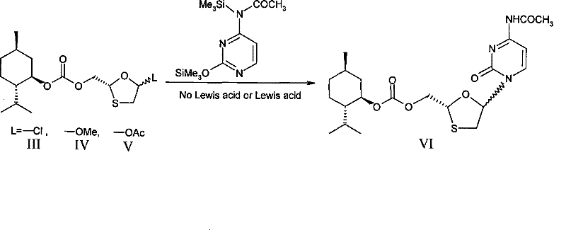 Preferred synthetic route using L-menthol chiral auxiliary and crystallization separation