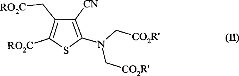 General formula II of the tetra-ester starting material used in the novel synthesis route