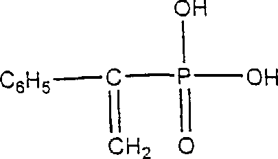 Final chemical structure of Styrene Phosphonic Acid (SPA) produced via the patented elimination process