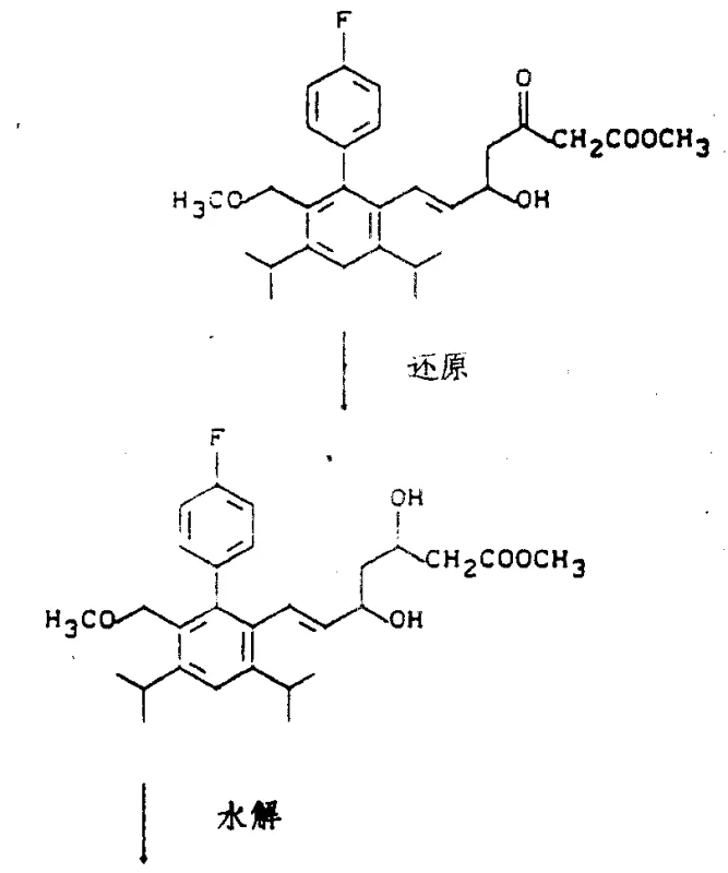 Overall synthesis route showing reduction hydrolysis and cyclization steps for Formula I compounds