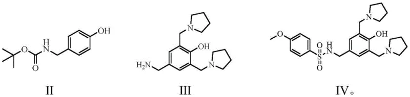 Novel synthetic route showing Mannich reaction of Formula II to III followed by sulfonylation to Formula IV