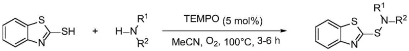 Conventional TEMPO-catalyzed synthesis of sulfenamides showing limited substrate scope