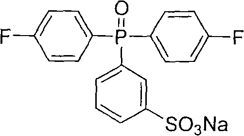 Specific molecular structure of bis(4-fluorophenyl)(3-sodium sulfonate phenyl)phosphine oxide