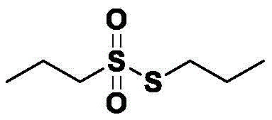 Chemical structure of Propylsulfonylpropylthioester showing aliphatic derivative