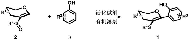 General reaction scheme showing Formula 2 and Formula 3 reacting to form Formula 1