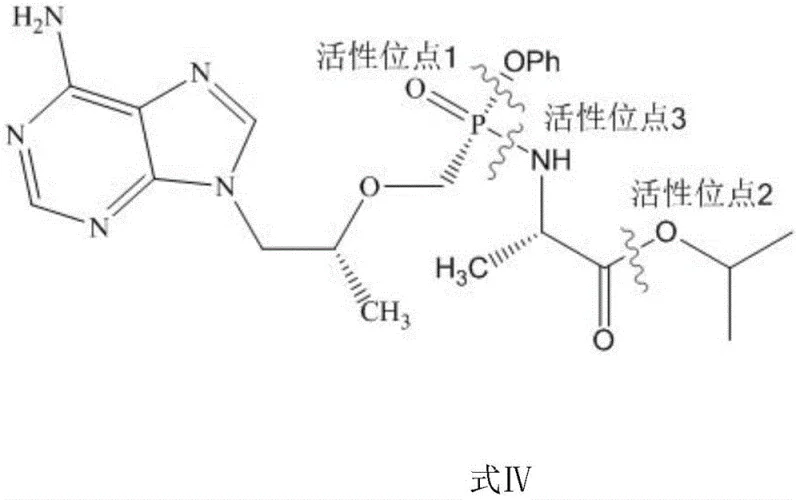 Diagram highlighting the three active hydrolysis sites on the TAF molecule