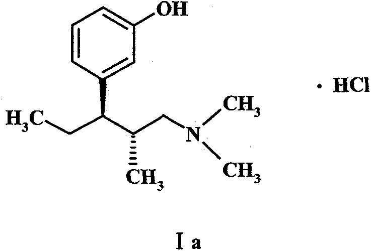 Chemical structure of Tapentadol Hydrochloride showing the specific stereochemistry