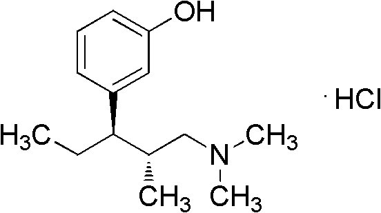Chemical structure of Tapentadol Hydrochloride showing the target pharmacophore