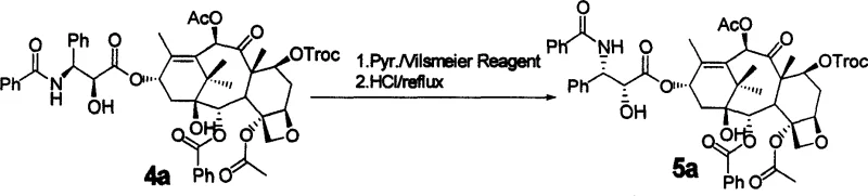 Mitsunobu reaction mechanism for configuration inversion in Docetaxel synthesis