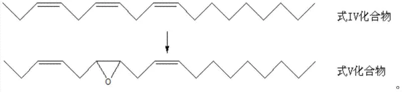 Core epoxidation reaction converting octadecatriene to epoxy-octadecadiene