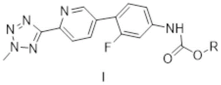 Chemical structure of the novel Tedizolid Phosphate intermediate Compound I with variable R groups