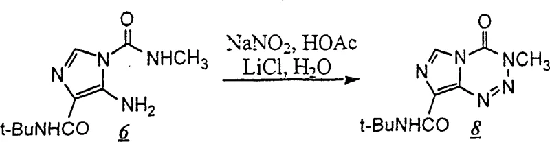 Diazotization and cyclization mechanism showing LiCl promotion and tetrazine ring formation