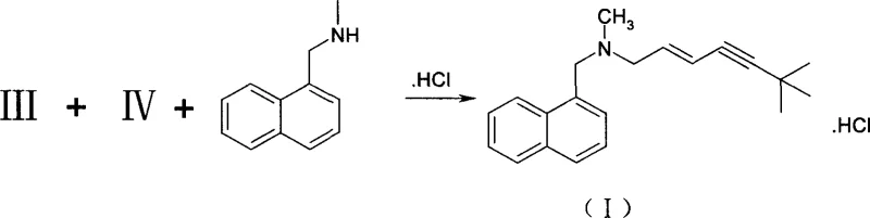 Reaction scheme showing the condensation of E/Z bromide mixture with N-methyl-1-naphthylmethylamine to form Terbinafine Hydrochloride