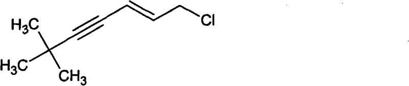Chemical structure of (E)-1-chloro-6,6-dimethyl-2-hepten-4-yne, the key intermediate for Terbinafine