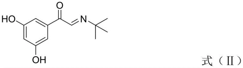 Chemical structure of the imine intermediate (Formula II) prior to reduction