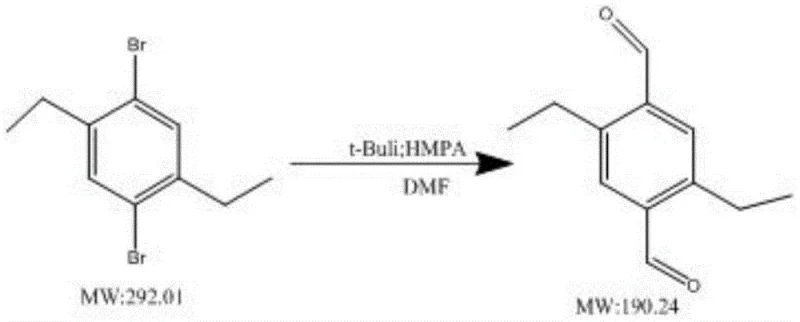 Synthesis of 2,5-diethyl-1,4-terephthalaldehyde demonstrating substrate tolerance