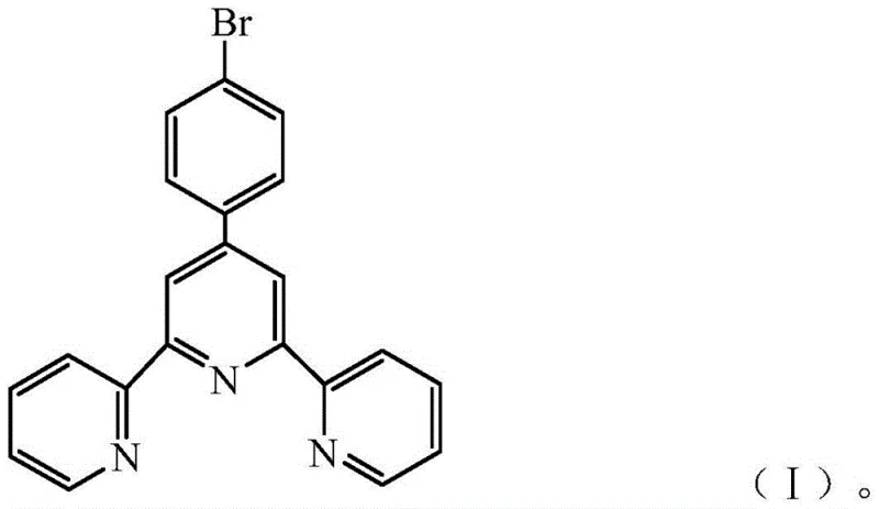 Chemical structure of 4'-(4-bromophenyl)-2,2':6',2''-terpyridine showing the bromine substituent and terpyridine core
