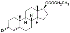 Chemical structure of Testosterone Propionate showing the propionate ester group at the 17-position